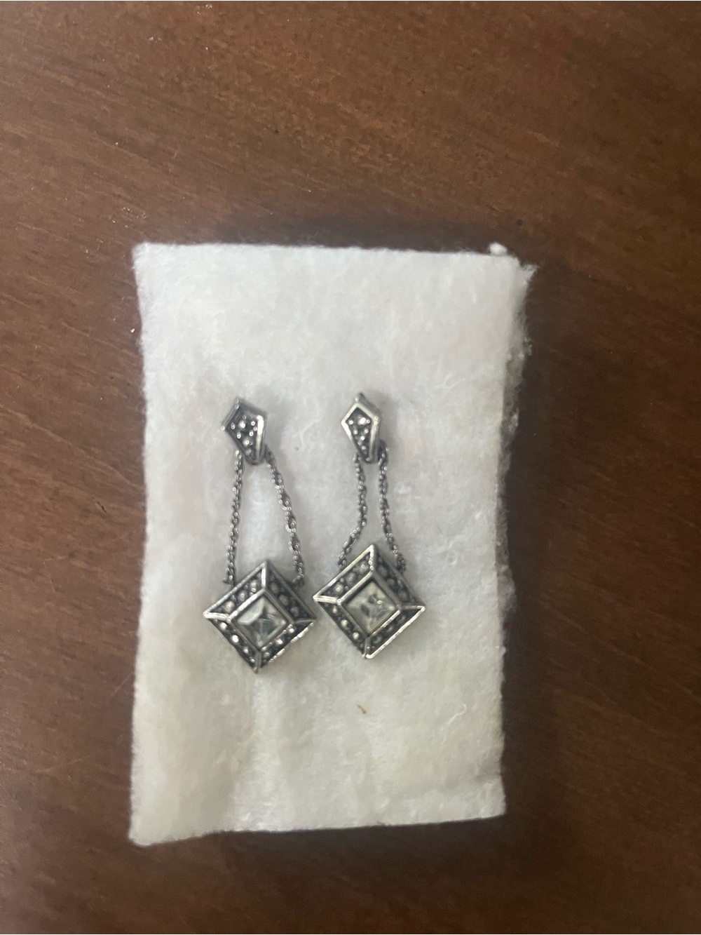 Vintage Avon Drop Silver Earrings